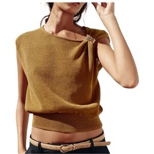 Zara Mustard Knit Top